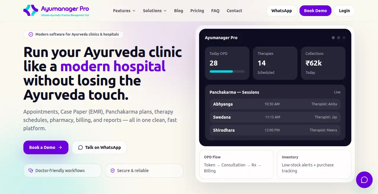 Ayumanager Pro - Clinic Management System by Shambhavi Technovation